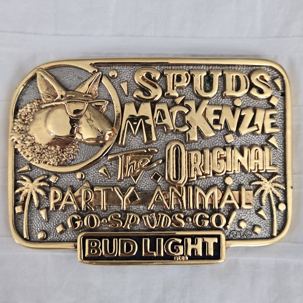 Bud Light Spuds MacKenzie Belt Buckle